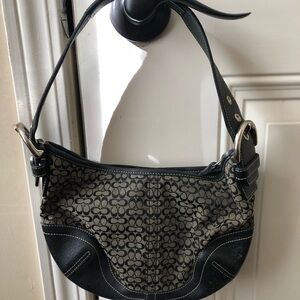 Coach Black and Tan Shoulder Bag